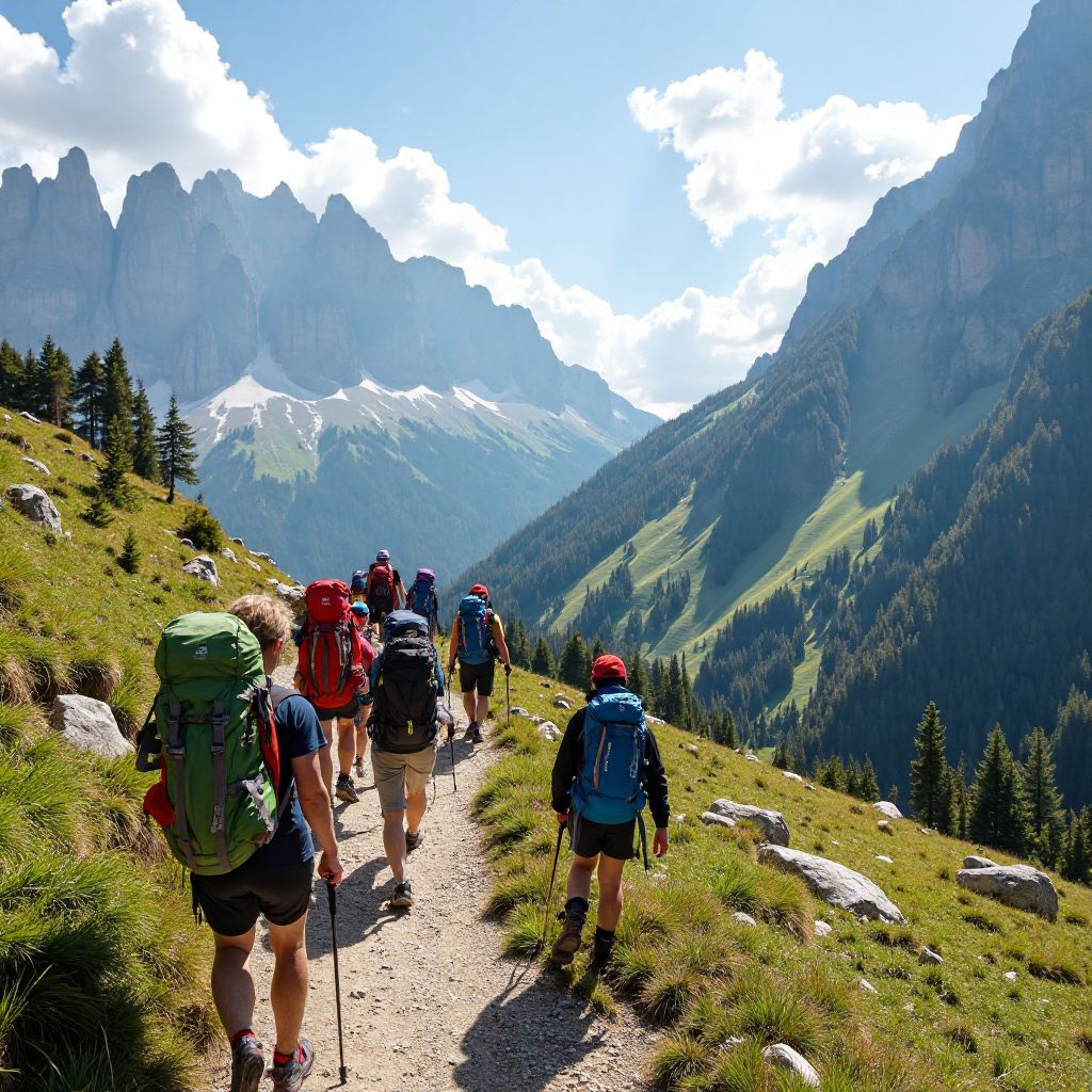 Trekking in gruppo sulle Dolomiti